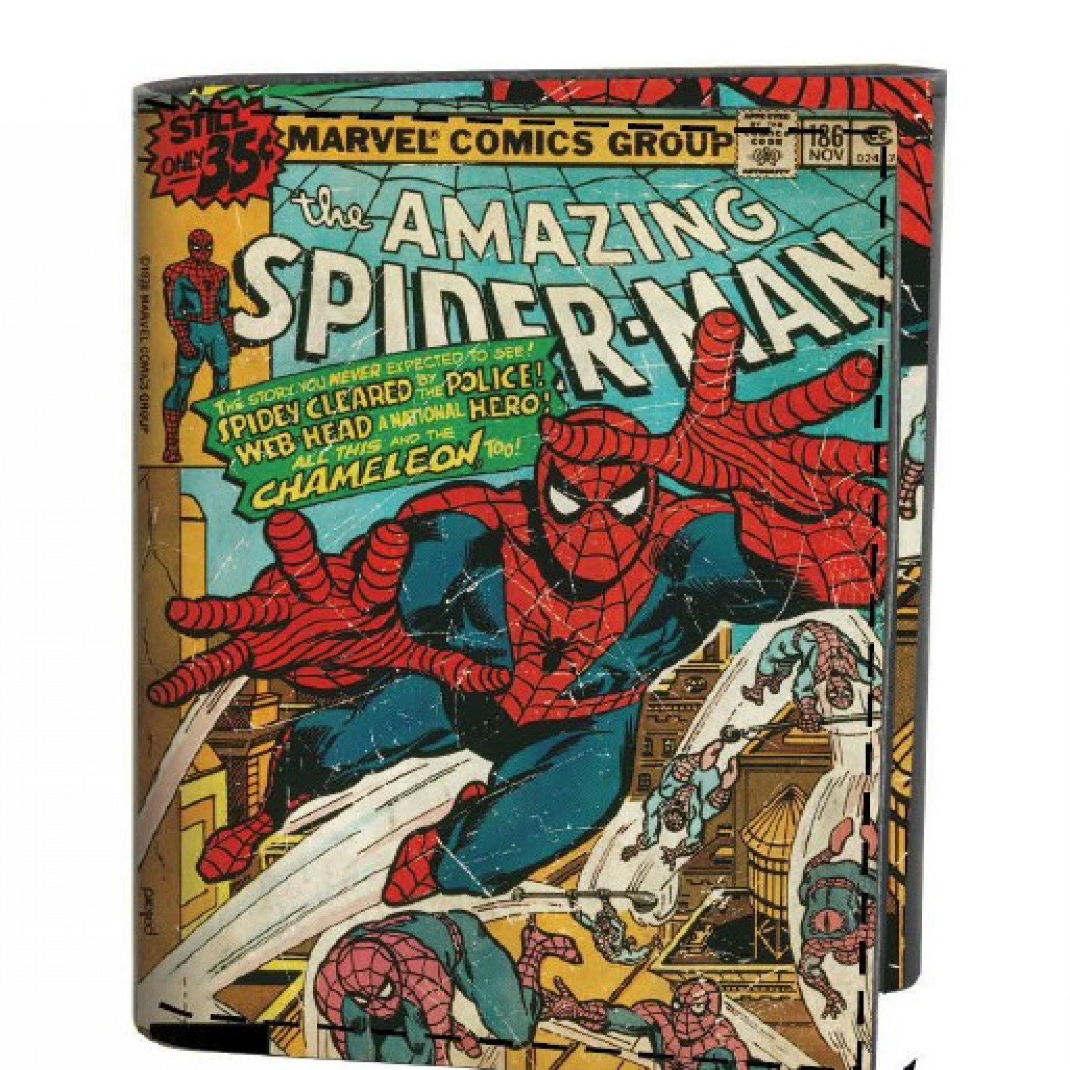 Spider-Man #186 Comic Cover Trifold Wallet in Collectors Tin